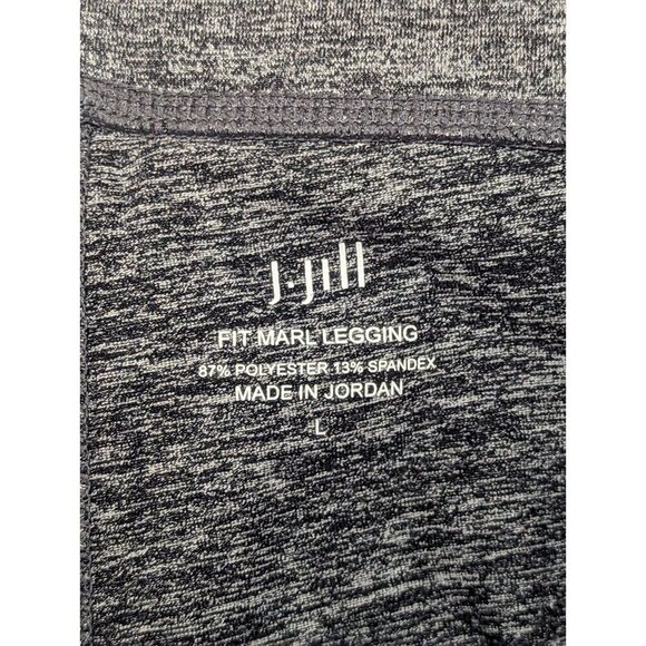 J. Jill Women's Size Large charcoal Gray Fit Marl Leggings Capris Side Zip Pocke - Picture 6 of 14